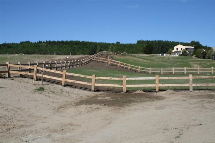 Large wooden fencing around the subdivision